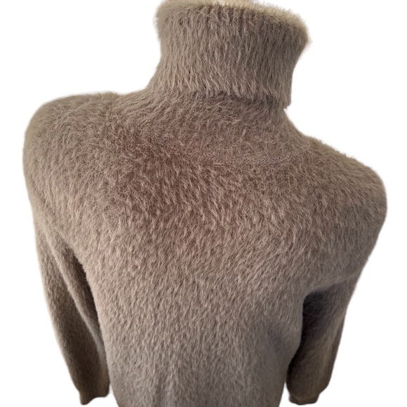 ZARA Fuzzy Tan Turtleneck Sweater Tunic Dress Top Women's Size M - Picture 8 of 16